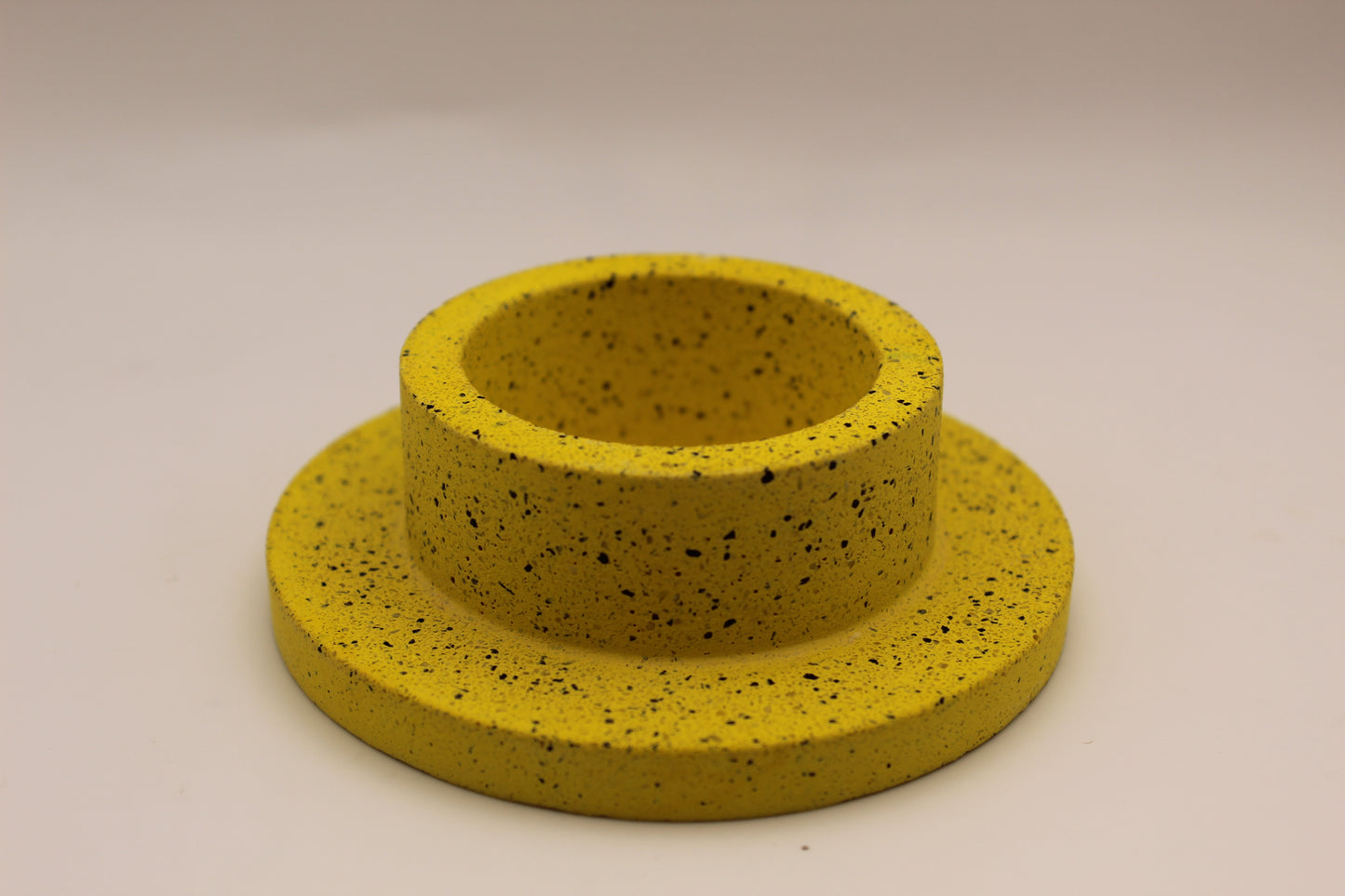 Jesmonite Tealight Candle Holder - Yellow Marble
