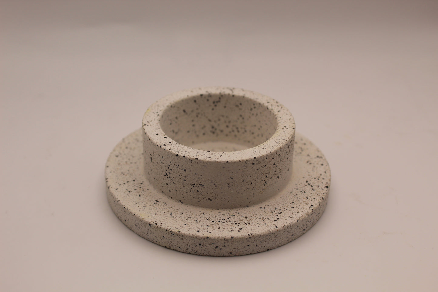 Jesmonite Tealight Candle Holder - Plain Marble