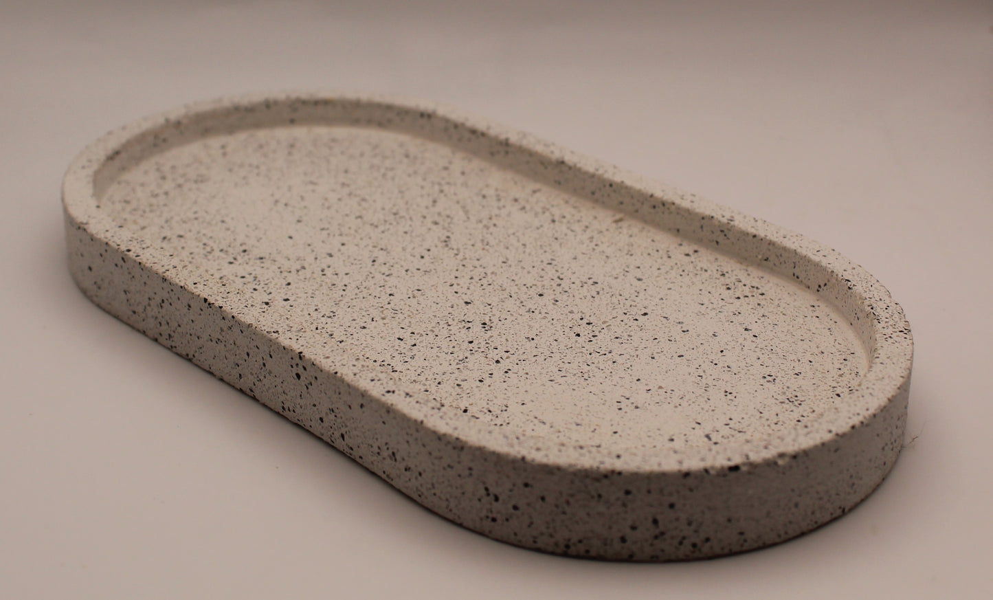 Large Jesmonite Trinket Tray - White Marble