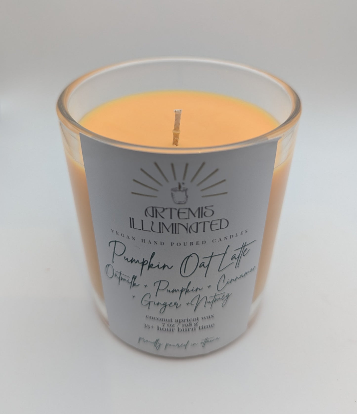 Pumpkin Oat Latte - 7 oz Coconut Apricot and Soy Wax Candle