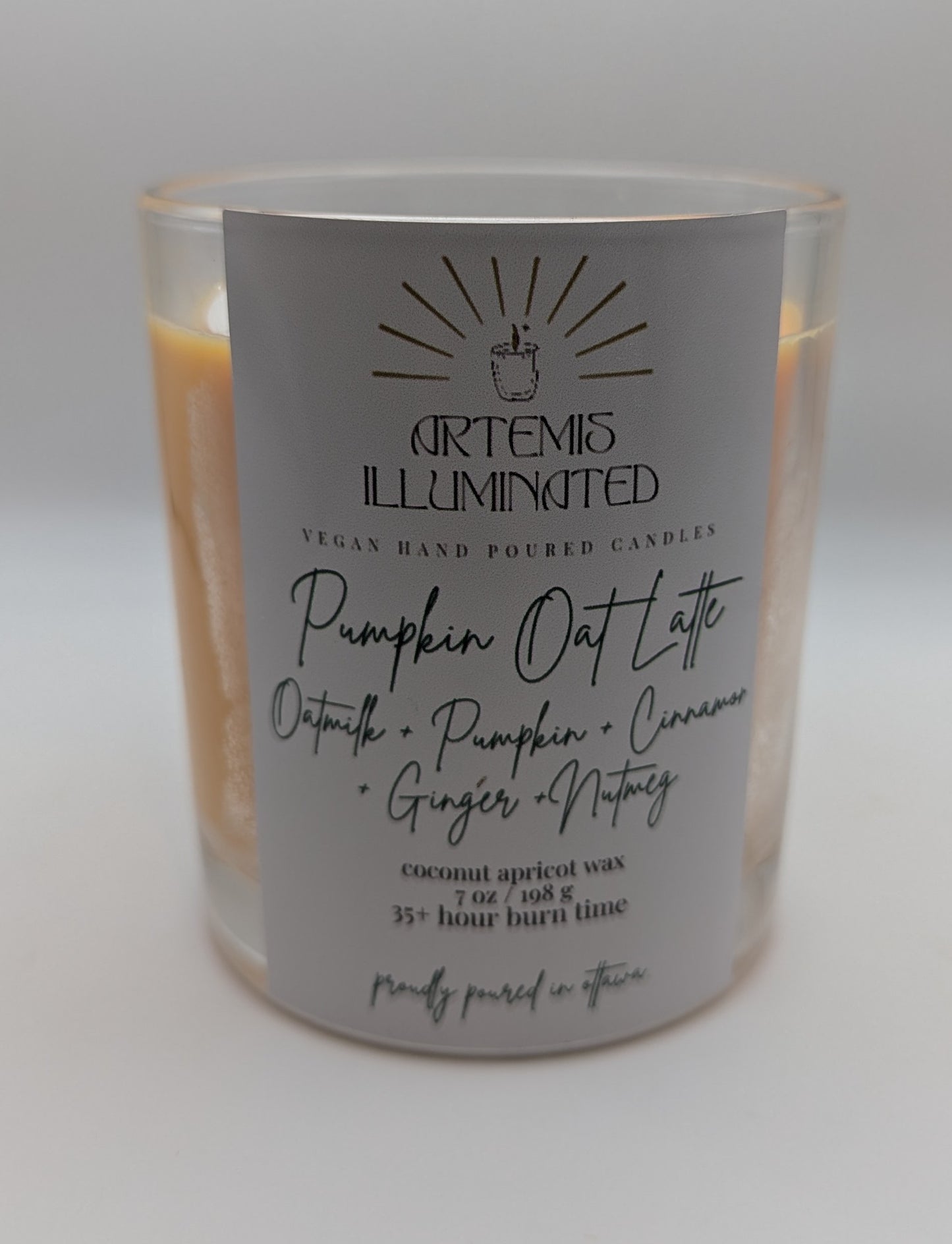 Pumpkin Oat Latte - 7 oz Coconut Apricot and Soy Wax Candle