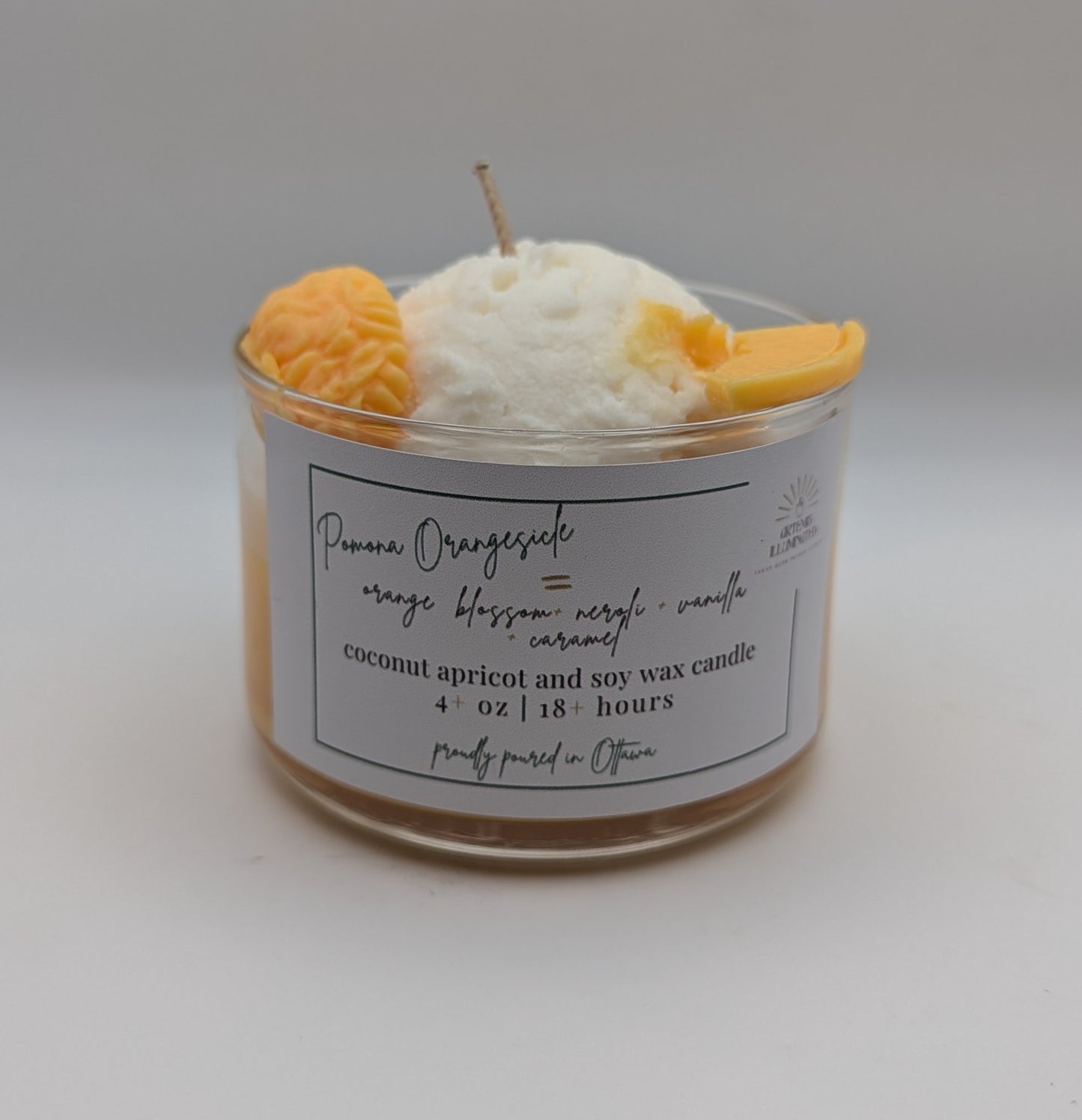 Pomona Orangesicle - 4 oz Coconut Apricot and Soy Wax Candle