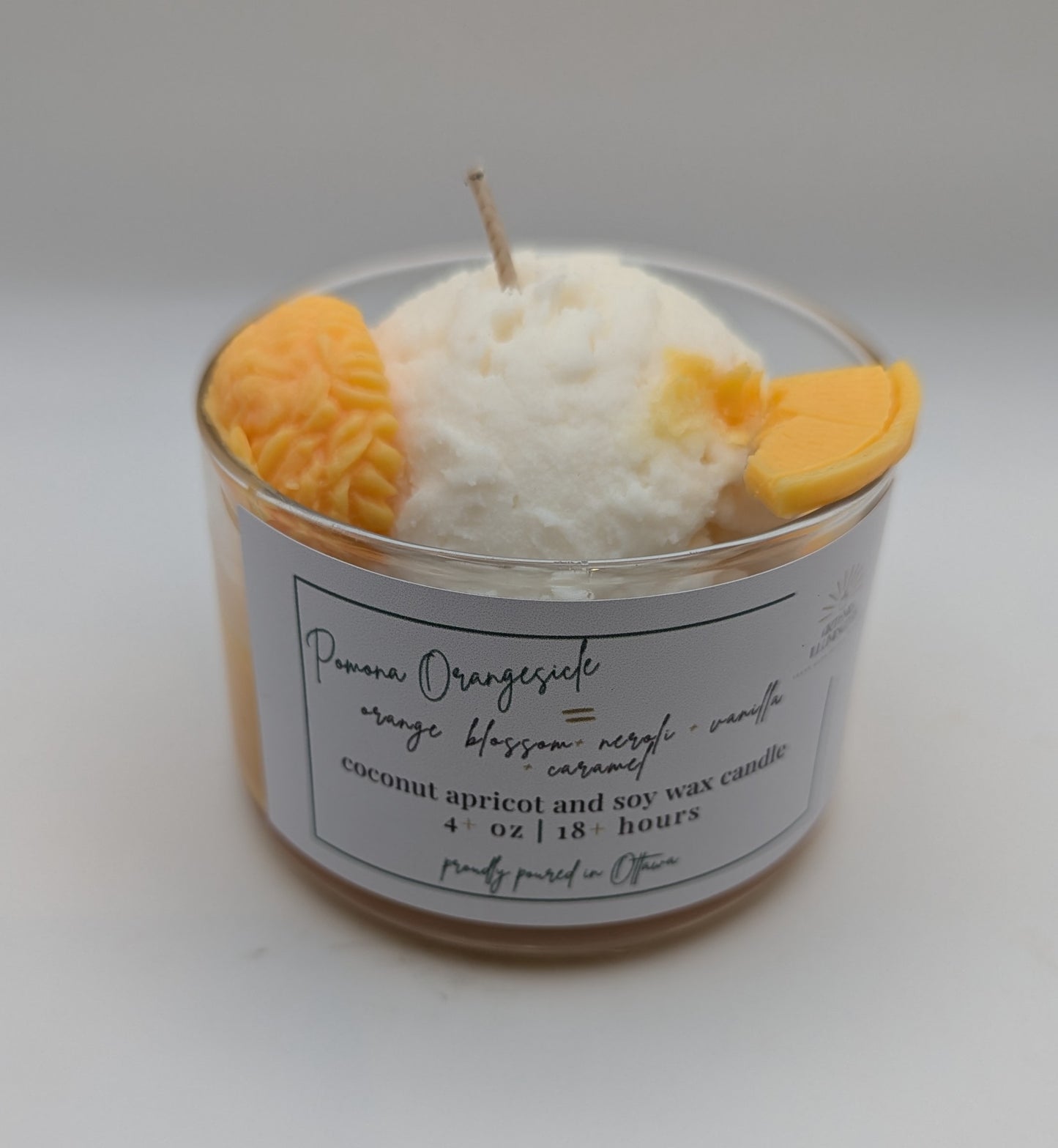 Pomona Orangesicle - 4 oz Coconut Apricot and Soy Wax Candle