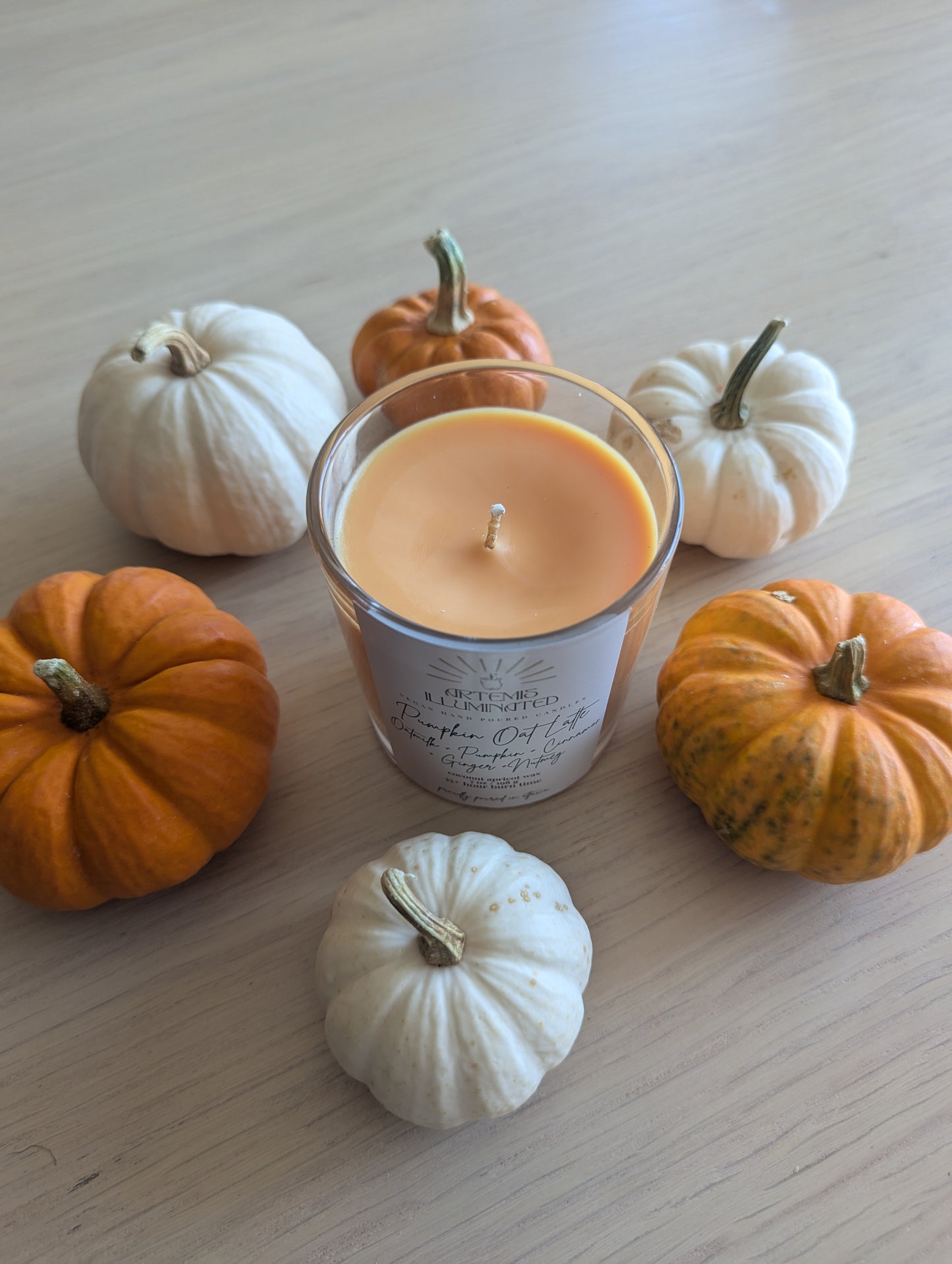 Pumpkin Oat Latte - 7 oz Coconut Apricot and Soy Wax Candle