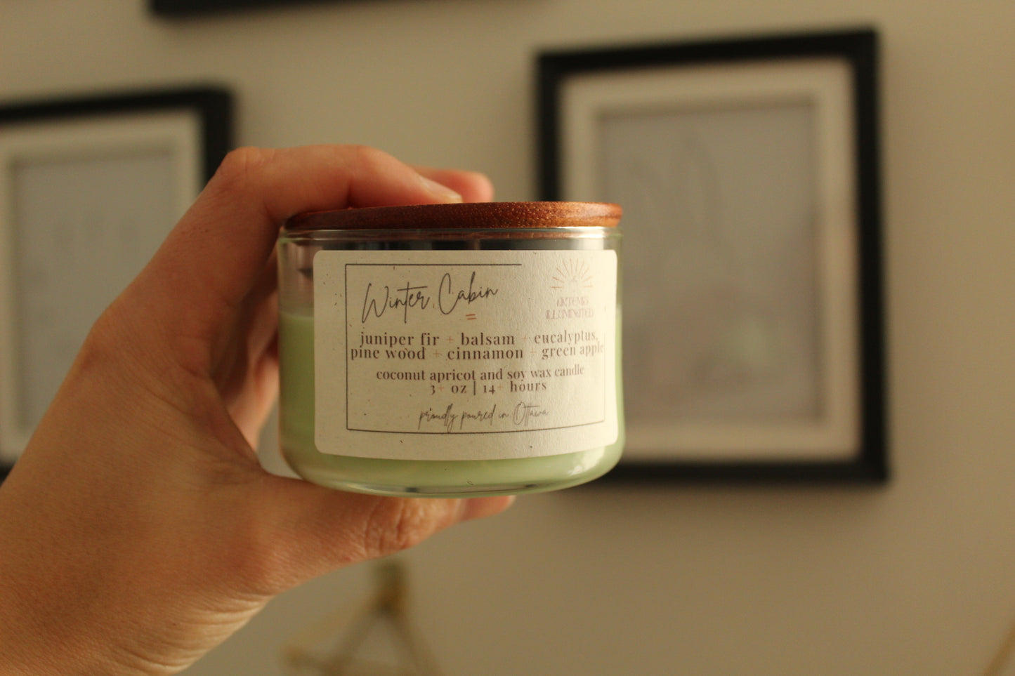 Winter Cabin - 3 oz Coconut Apricot Wax Candle