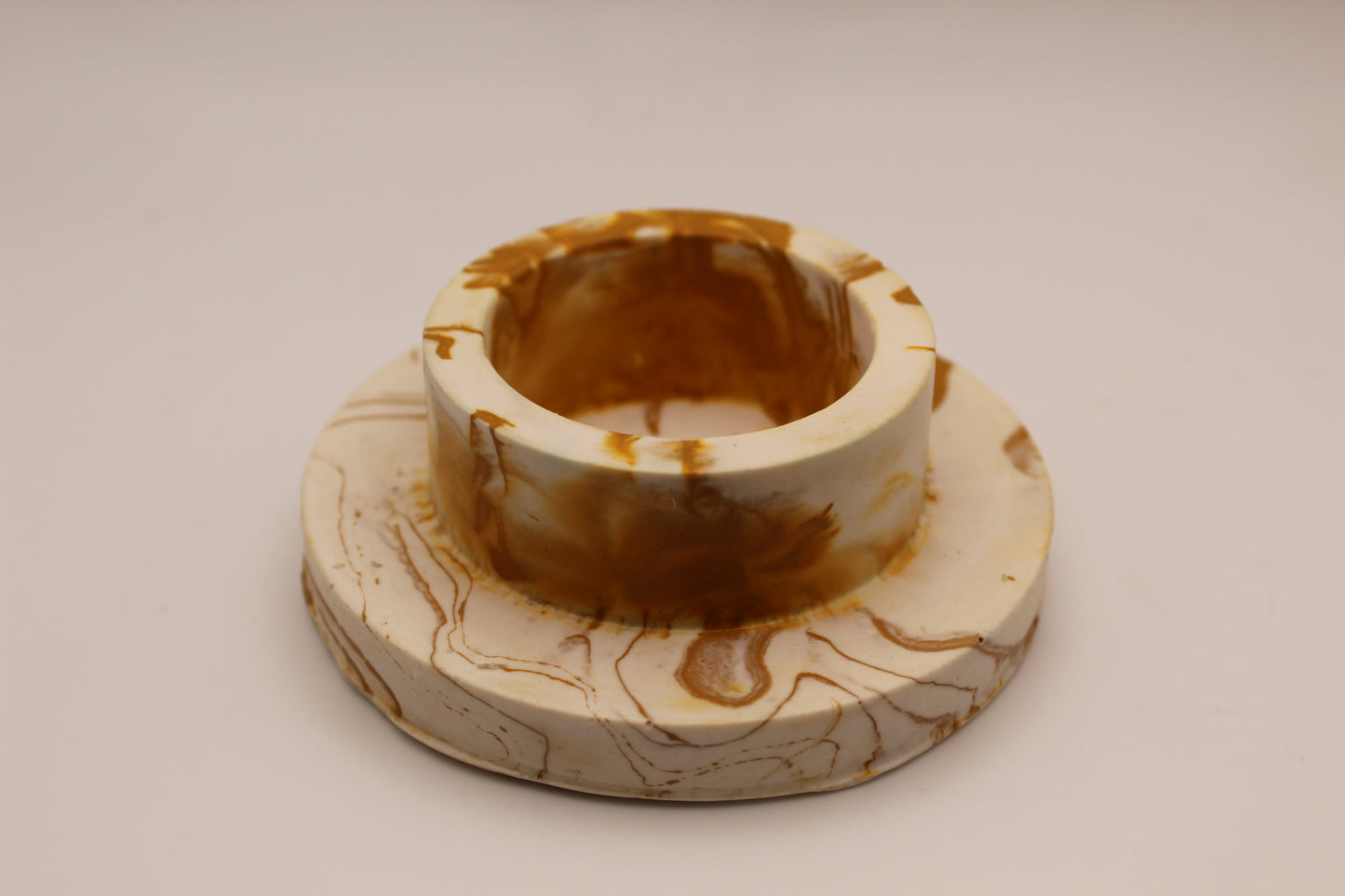 Jesmonite Tealight Candle Holder - Yellow Oxide