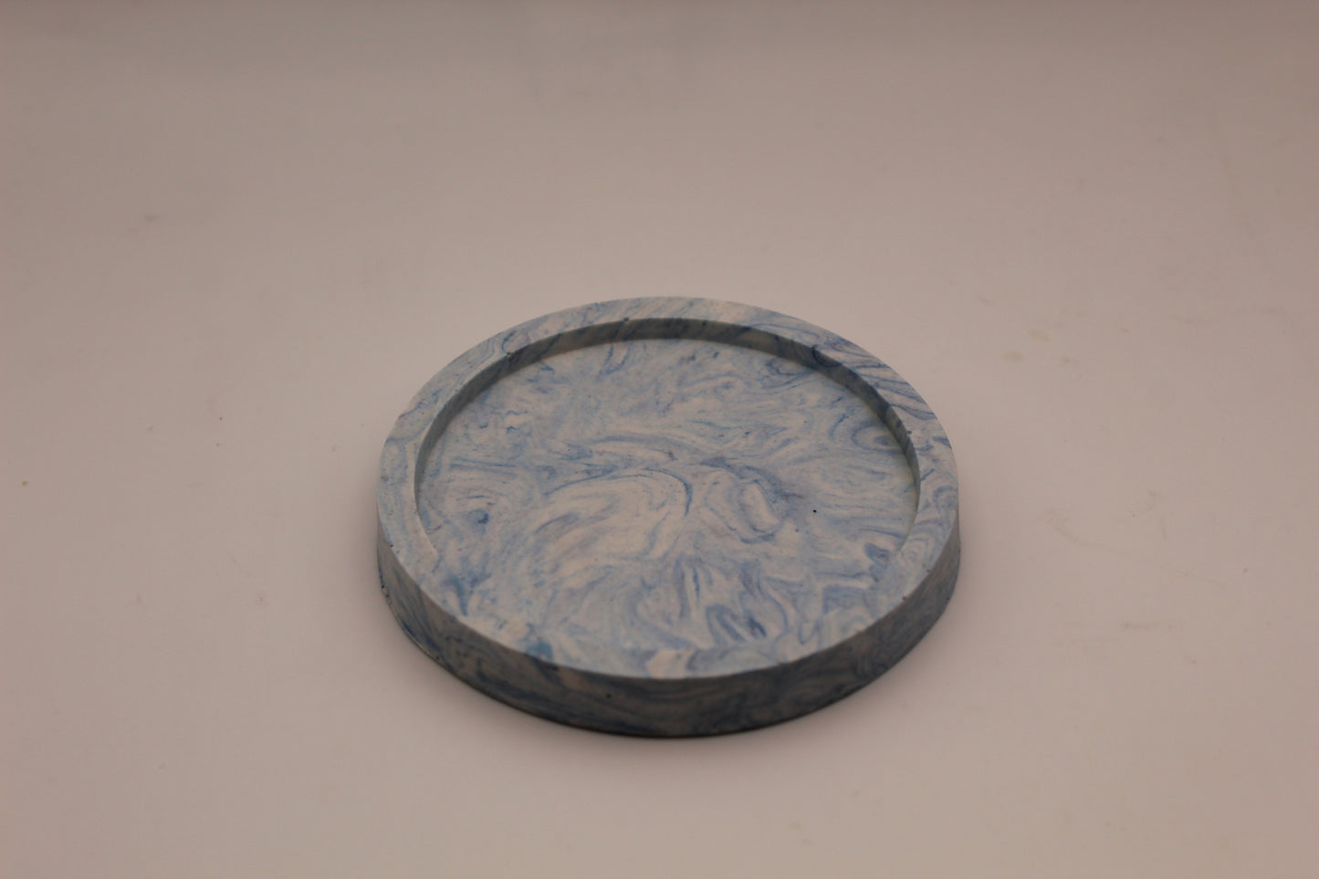 Small Jesmonite Trinket Tray - Blue Swirl
