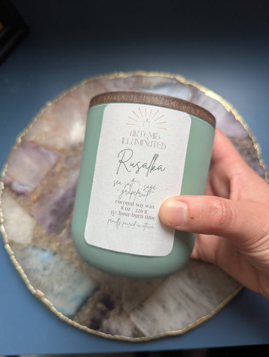 Rusalka - 8 oz Scented Coconut-Soy Candle