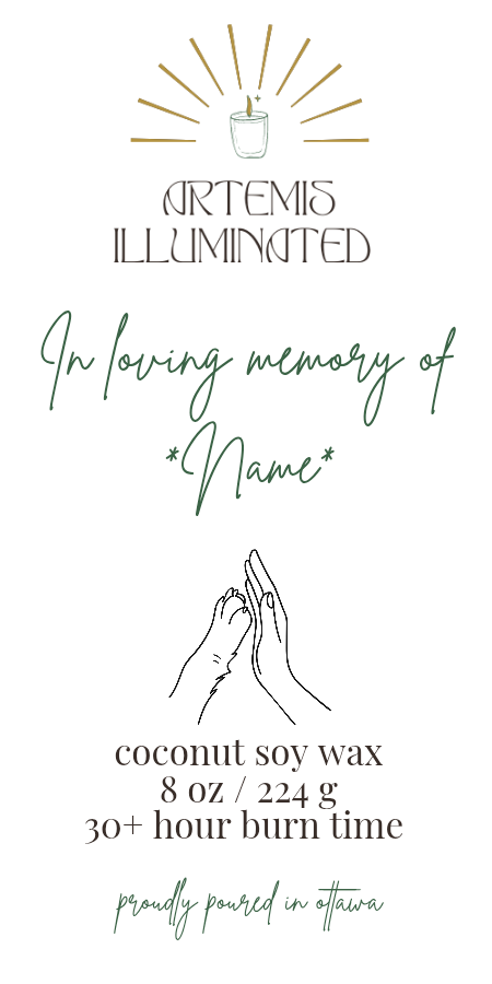 Custom Pet Memorial Candle