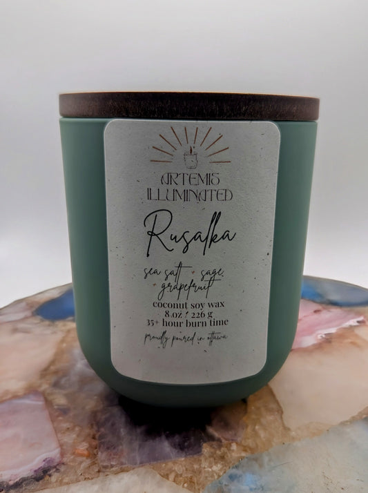 Rusalka - 8 oz Scented Coconut-Soy Candle